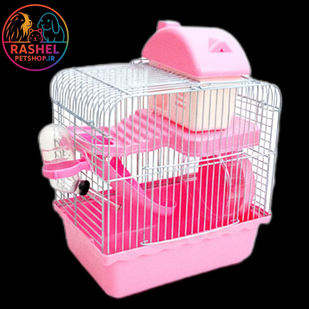 قفس باکس همستر دو طبقه شهر بازی دار مدل ( Rashel_H 02 )